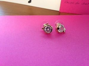 boucles d'oreille chat et poisson